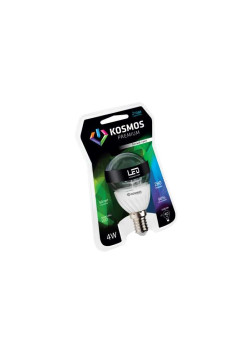 Лампа светодиодная KOSMOS premium 4Вт Шар прозрачный 45мм E14 230В 4500К Космос KLED4wGL45230vE1445C