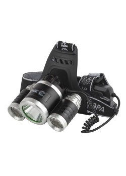 Фонарь аккумуляторный налобный GA-809 5Вт 3SMD CREE High Power Headlamp алюм. Эра Б0056111