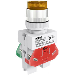 Выкл. кноп. ABLFP D22 ЖЕЛТЫЙ LED 220В ВK-22