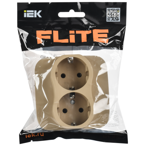 FLITE Розетка 2-местная с заземлением без защитных шторок безвинтовое крепление 16А РС12-1-А-ФлХ хаки IEK FLITE Розетка 2-местная с заземлением без защитных шторок безвинтовое крепление 16А РС12-1-А-ФлХ хаки IEK
