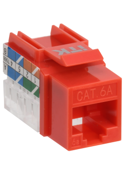 ITK Модуль Keystone Jack кат.6A UTP 110 IDC 90град красный