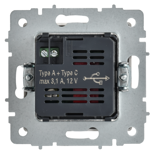 BRITE Розетка USB A+C 18Вт РЮ11-1-БрАБ арктический белый IEK BRITE Розетка USB A+C 18Вт РЮ11-1-БрАБ арктический белый IEK