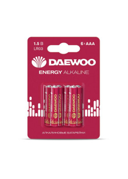 Элемент питания алкалиновый AAA/LR03 1.5В Energy Alkaline BL- 6 (блист. 6шт) DAEWOO 5057081