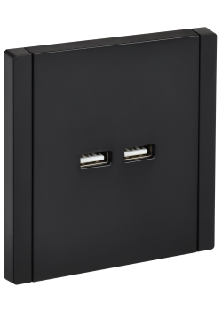 FORTE&PIANO Розетка USB A+A 3,1А FP149 черный IEK