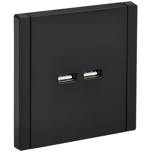 FORTE&PIANO Розетка USB A+A 3,1А FP149 черный IEK