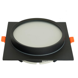 Светильник встраиваемый Feron DL705 потолочный GX70 черный квадрат IP44