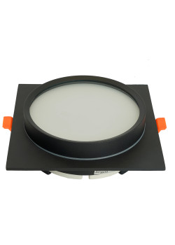 Светильник встраиваемый Feron DL705 потолочный GX70 черный квадрат IP44