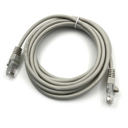 Патч-корд KingPrice KP-PC-c5e-3m-g 1Гбит/с UTP 4 пары cat.5E CCA molded 3м серый RJ-45 (m)-RJ-45 (m)