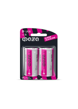 Элемент питания алкалиновый D/LR20 1.5В Super Alkaline BL-2 (уп.2шт) ФАZА 2858535