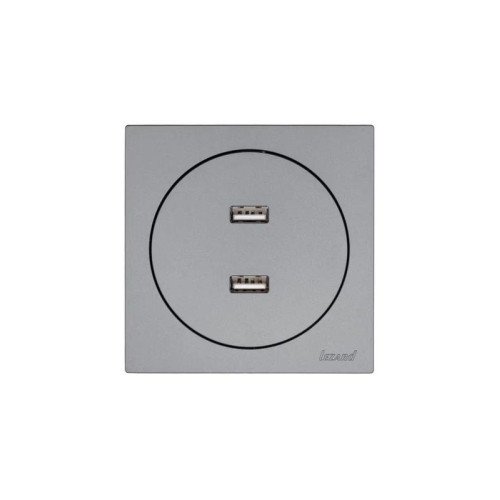 Розетка 2-м СП OSEN USB разъем механизм сер. матов. LEZARD 743-7488-192 Розетка 2-м СП OSEN USB разъем механизм сер. матов. LEZARD 743-7488-192
