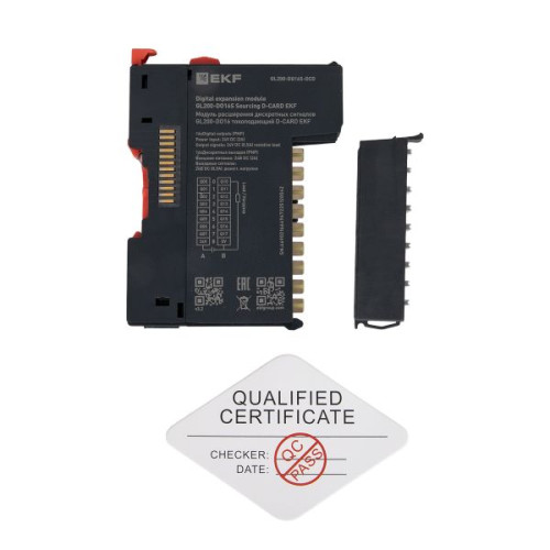 Модуль расширения дискретных сигналов GL200-DO16 токоподающий D-CARD EKF Модуль расширения дискретных сигналов GL200-DO16 токоподающий D-CARD EKF