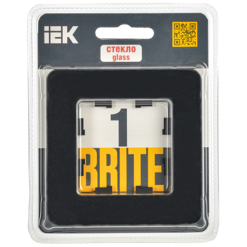 BRITE Рамка 1-местная РУ-1-2-Бр стекло черный RE IEK BRITE Рамка 1-местная РУ-1-2-Бр стекло черный RE IEK