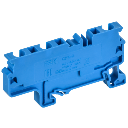 ARMAFIX Клемма пружинная CX4-3 BU 4мм2 трехконтактная синяя IEK ARMAFIX Клемма пружинная CX4-3 BU 4мм2 трехконтактная синяя IEK