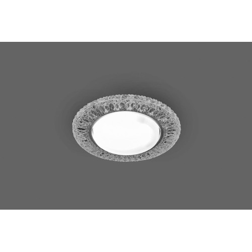Светильник встраиваемый с белой LED подсветкой Feron CD4022 потолочный GX53 без лампы прозрачный