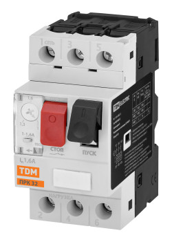 Пускатель ПРК32-1,6 In=1,6A Ir=1-1,6A Ue 660В TDM