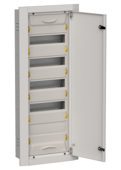 TITAN 5 Корпус металлический ЩРв-60 (1х60) 880х365х130мм IP31 серый (одна дверь) IEK