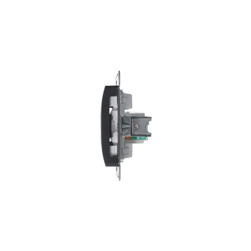 GLOSSA РОЗЕТКА компьютерная RJ45 кат. 5e, механизм, АНТРАЦИТ GLOSSA РОЗЕТКА компьютерная RJ45 кат. 5e, механизм, АНТРАЦИТ