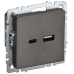 BRITE Розетка USB A+C 18Вт РЮ11-1-БрТБ темная бронза IEK BRITE Розетка USB A+C 18Вт РЮ11-1-БрТБ темная бронза IEK