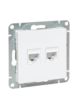 Механизм роз., RJ45 - 2шт, (cat6), белый Эпика EKF