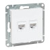 Механизм роз. RJ45 - 2шт, (cat5), бел. Эпика EKF Механизм роз. RJ45 - 2шт, (cat5), бел. Эпика EKF