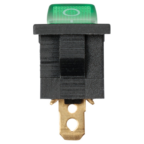 Выключатель клавишный KCD1-101N 250В AC/DC 1P 6А (3с) ON-OFF черный корпус, зеленая клавиша с LED подсветкой, Mini TDM Выключатель клавишный KCD1-101N 250В AC/DC 1P 6А (3с) ON-OFF черный корпус, зеленая клавиша с LED подсветкой, Mini TDM