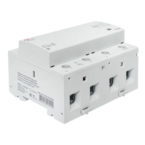 Контактор модульный КМ 125А 4NO 230В АС (6 мод.) AVERES EKF Контактор модульный КМ 125А 4NO 230В АС (6 мод.) AVERES EKF