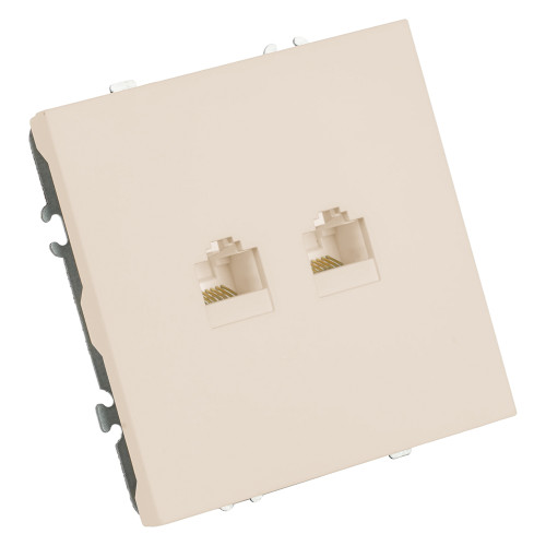 Розетка компьютерная 2-местная RJ-45 (механизм), STEKKER, серия Эмили, RST00-5111-08, кашемир, soft touch Розетка компьютерная 2-местная RJ-45 (механизм), STEKKER, серия Эмили, RST00-5111-08, кашемир, soft touch
