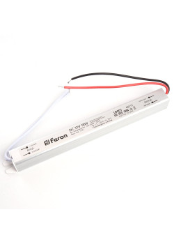 Трансформатор электронный для светодиодной ленты 18W 12V ( ультратонкий драйвер), LB001 FERON