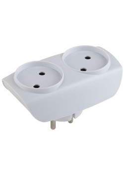 Разветвитель 2-м без заземл. 16А IP20 SP-2-W бел. Эра C0045520