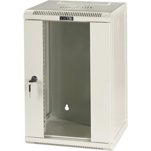 Шкаф коммутационный Lanmaster (TWT-CBW10G-6U-3X3-GY) настенный 6U 312x300мм пер.дв.стекл 30кг серый
