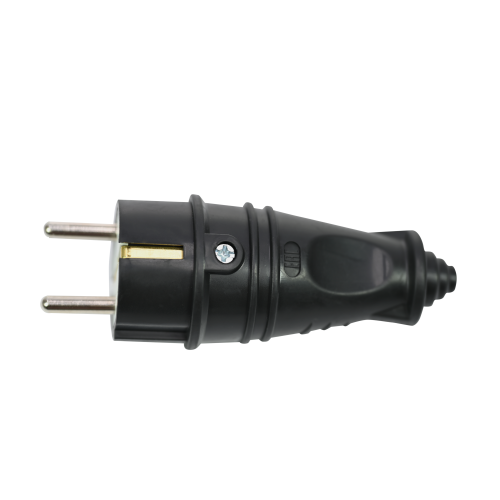 MULTISET Вилка 2К+З прямая каучуковая 16 А/250 В IP44 ЧЁРНАЯ MULTISET Вилка 2К+З прямая каучуковая 16 А/250 В IP44 ЧЁРНАЯ