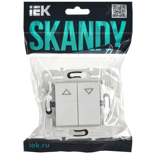 SKANDY Выключатель жалюзи 10А SK-V12W арктический белый IEK