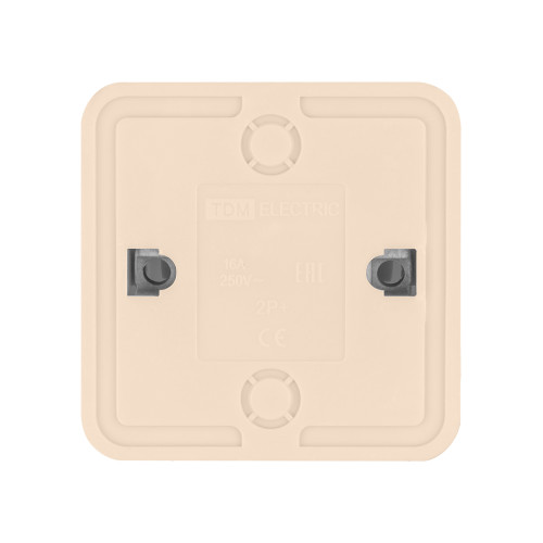 Розетка 2П+3 открытой установки IP20 16А 250В (керамика) сл. кость Розетка 2П+3 открытой установки IP20 16А 250В (керамика) сл. кость