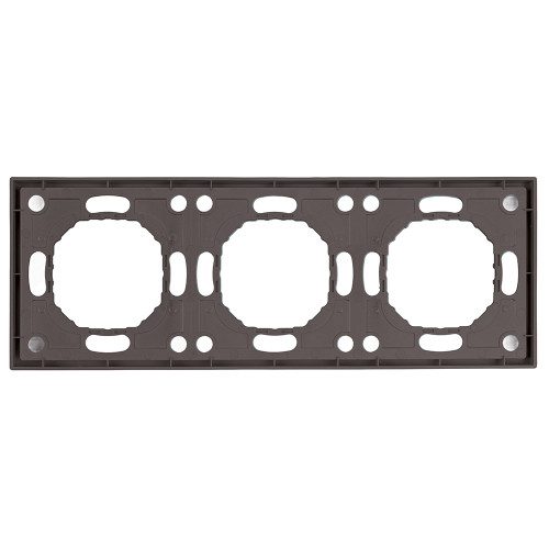 Рамка STEKKER, PFR00-5003-09 3-местная, серия Эмили, антрацит, soft touch Рамка STEKKER, PFR00-5003-09 3-местная, серия Эмили, антрацит, soft touch