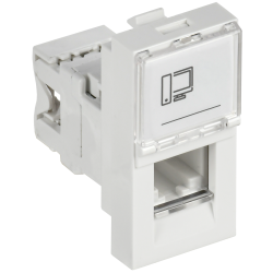 PRIMER РКИ-10-00-П-6 Розетка компьютерная RJ45 UTP кат.6 (1 модуль) белая IEK