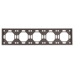 Рамка STEKKER, PFR00-5005-09 5-местная, серия Эмили, антрацит, soft touch