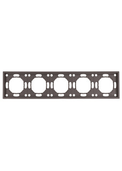 Рамка STEKKER, PFR00-5005-09 5-местная, серия Эмили, антрацит, soft touch