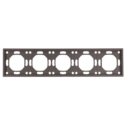 Рамка STEKKER, PFR00-5005-09 5-местная, серия Эмили, антрацит, soft touch