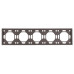 Рамка STEKKER, PFR00-5005-09 5-местная, серия Эмили, антрацит, soft touch Рамка STEKKER, PFR00-5005-09 5-местная, серия Эмили, антрацит, soft touch
