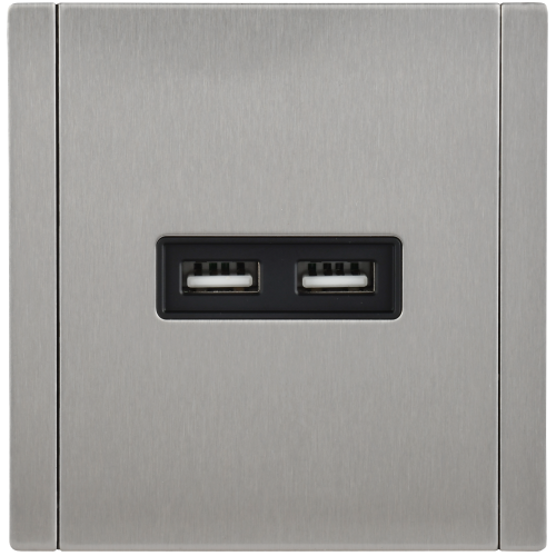 FORTE&PIANO Розетка USB A+A 3,1А FP749M металл никель IEK FORTE&PIANO Розетка USB A+A 3,1А FP749M металл никель IEK