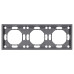 Рамка STEKKER, PFR00-5003-10 3-местная, серия Эмили, платиново-серый, soft touch Рамка STEKKER, PFR00-5003-10 3-местная, серия Эмили, платиново-серый, soft touch
