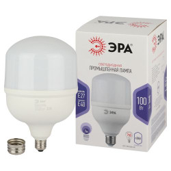 Лампа светодиодная высокомощная STD LED POWER T160-100W-6500-E27/E40 100Вт T160 колокол 6500К нейтр. бел. E27/E40 (переходник в компл.) 8000лм Эра Б0032090