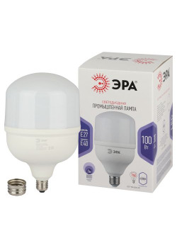 Лампа светодиодная высокомощная STD LED POWER T160-100W-6500-E27/E40 100Вт T160 колокол 6500К нейтр. бел. E27/E40 (переходник в компл.) 8000лм Эра Б0032090