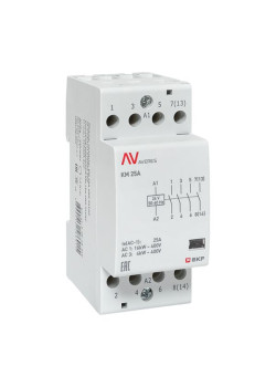 Контактор модульный КМ 25А 4NO 24В АС (2 мод.) AVERES EKF
