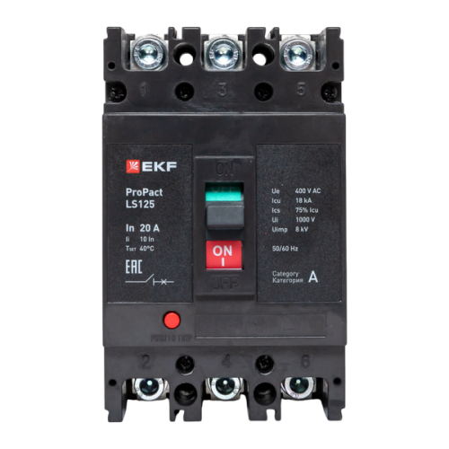 ProPact LS125 20А 3P 18кА EKF