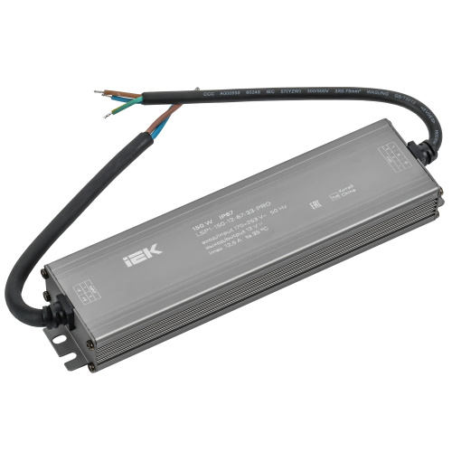 Драйвер LED ИПСН-PRO 150Вт 12В блок-шнуры IP67 IEK