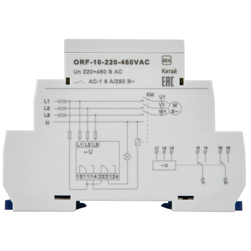Реле контроля фаз ORF-10 3 фазы 2 контакта 220-460В AC ONI
