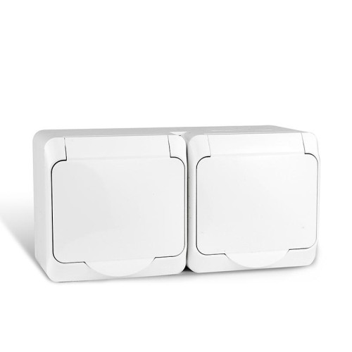 Розетка 2-м ОП Nix 16А IP54 250В с заземл. с крышкой бел. TOKOV ELECTRIC TKE-NX-R2Z-C01-IP54 Розетка 2-м ОП Nix 16А IP54 250В с заземл. с крышкой бел. TOKOV ELECTRIC TKE-NX-R2Z-C01-IP54