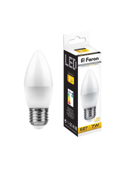 Лампа светодиодная Feron LB-97 Свеча E27 7W 175-265V 2700K