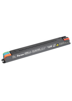 Трансформатор  для светодиодной ленты с диммированием 60W 24V IP20 , клипсы, LB006